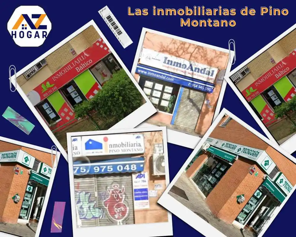 Collage de inmobiliarias en Pino Montano, Sevilla. Se muestra en imágenes las mejores opciones.